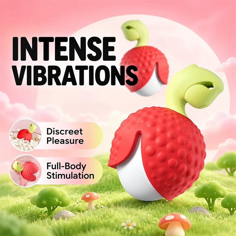 Lychee Shaped Portable Silicone Vibrating Egg