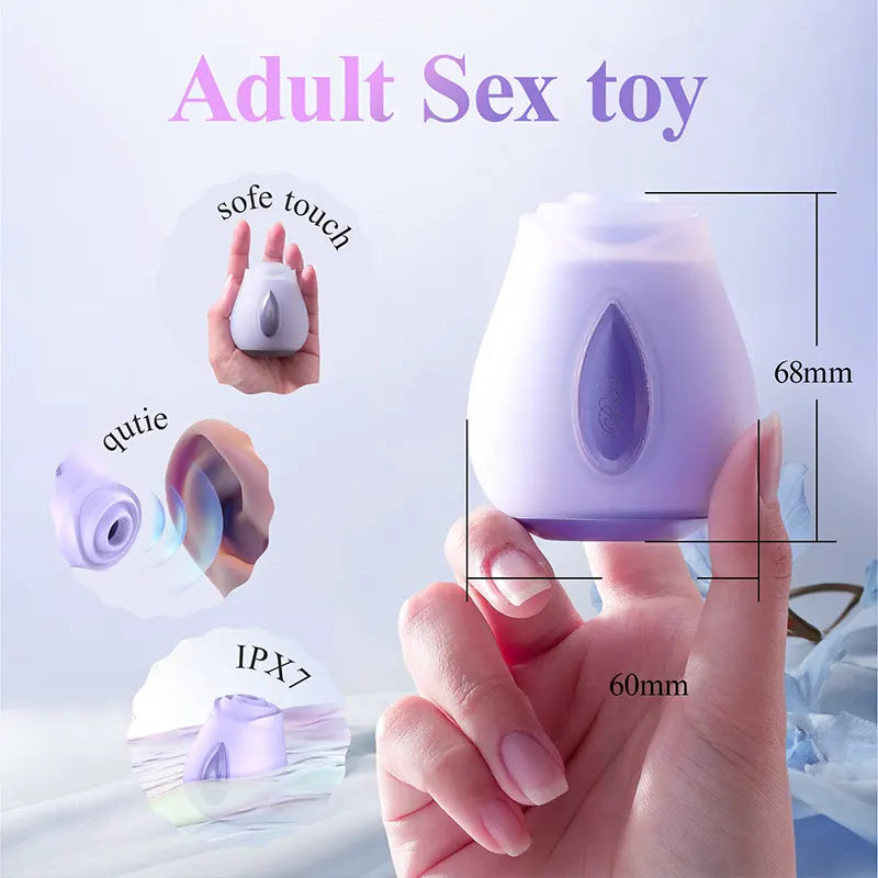 Wide Pulse Rose Suction Massager