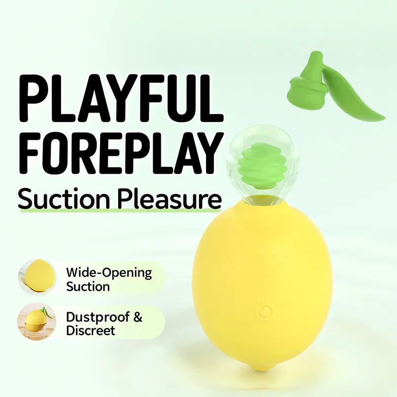 Lemon Fruit‑Style Suction Vibrating Massager