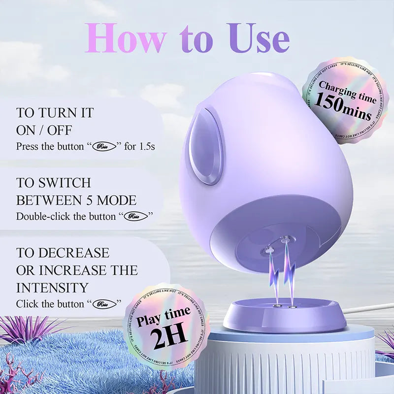 Wide Pulse Rose Suction Massager