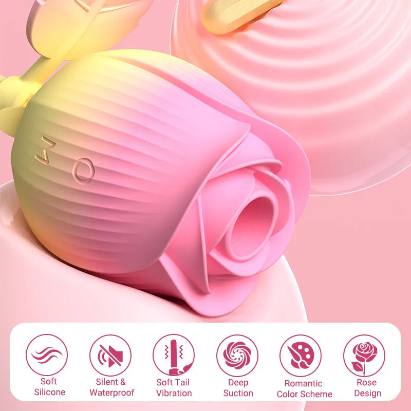 Rose Suction Vibrating Massager