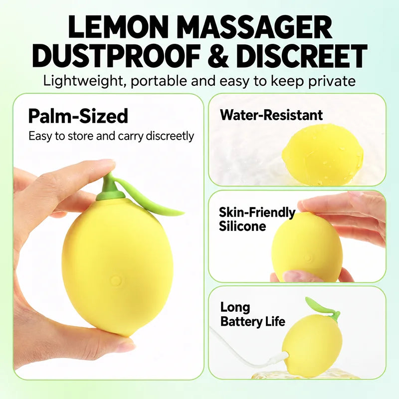 Lemon Fruit‑Style Suction Vibrating Massager