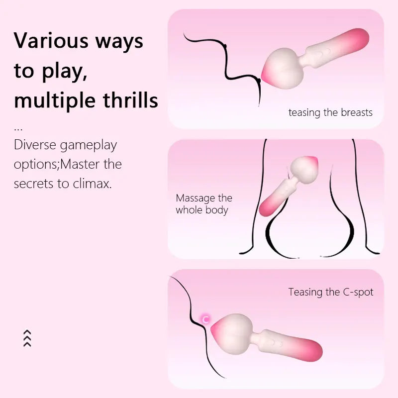 Peach Clitoral Vibrating Wand