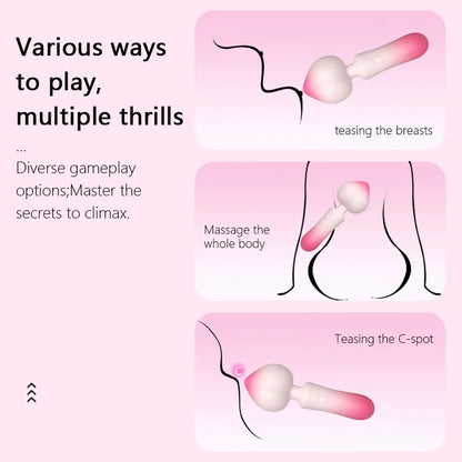 Peach Clitoral Vibrating Wand