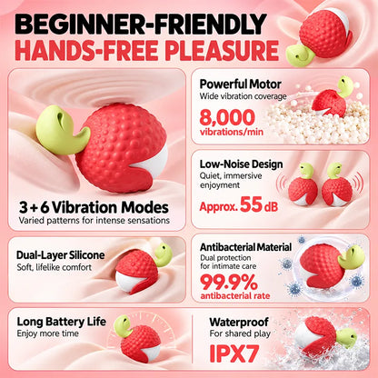 Lychee Shaped Portable Silicone Vibrating Egg