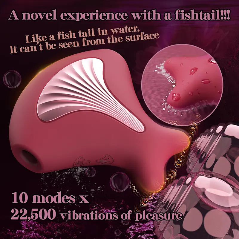 Double-Headed Fish Sucking and Licking Massager