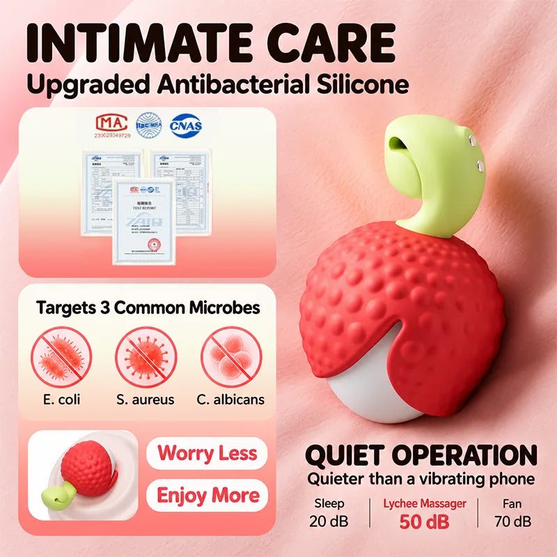 Lychee Shaped Portable Silicone Vibrating Egg