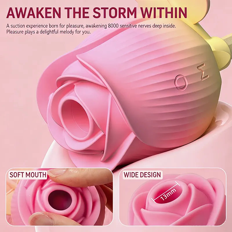Rose Suction Vibrating Massager