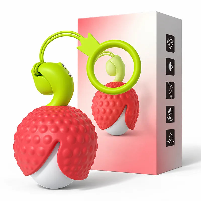 Lychee Shaped Portable Silicone Vibrating Egg