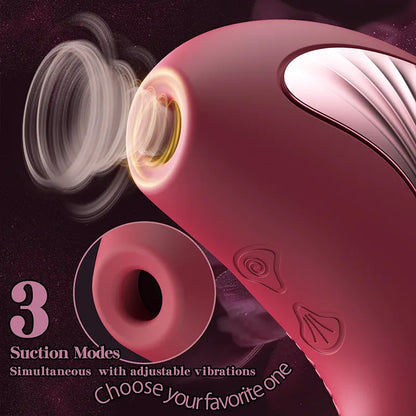 Double-Headed Fish Sucking and Licking Massager